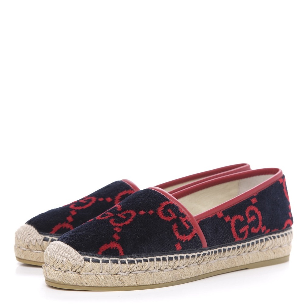 NWT Gucci Monogram Terry Cloth Espadrilles Women’s Sz 38